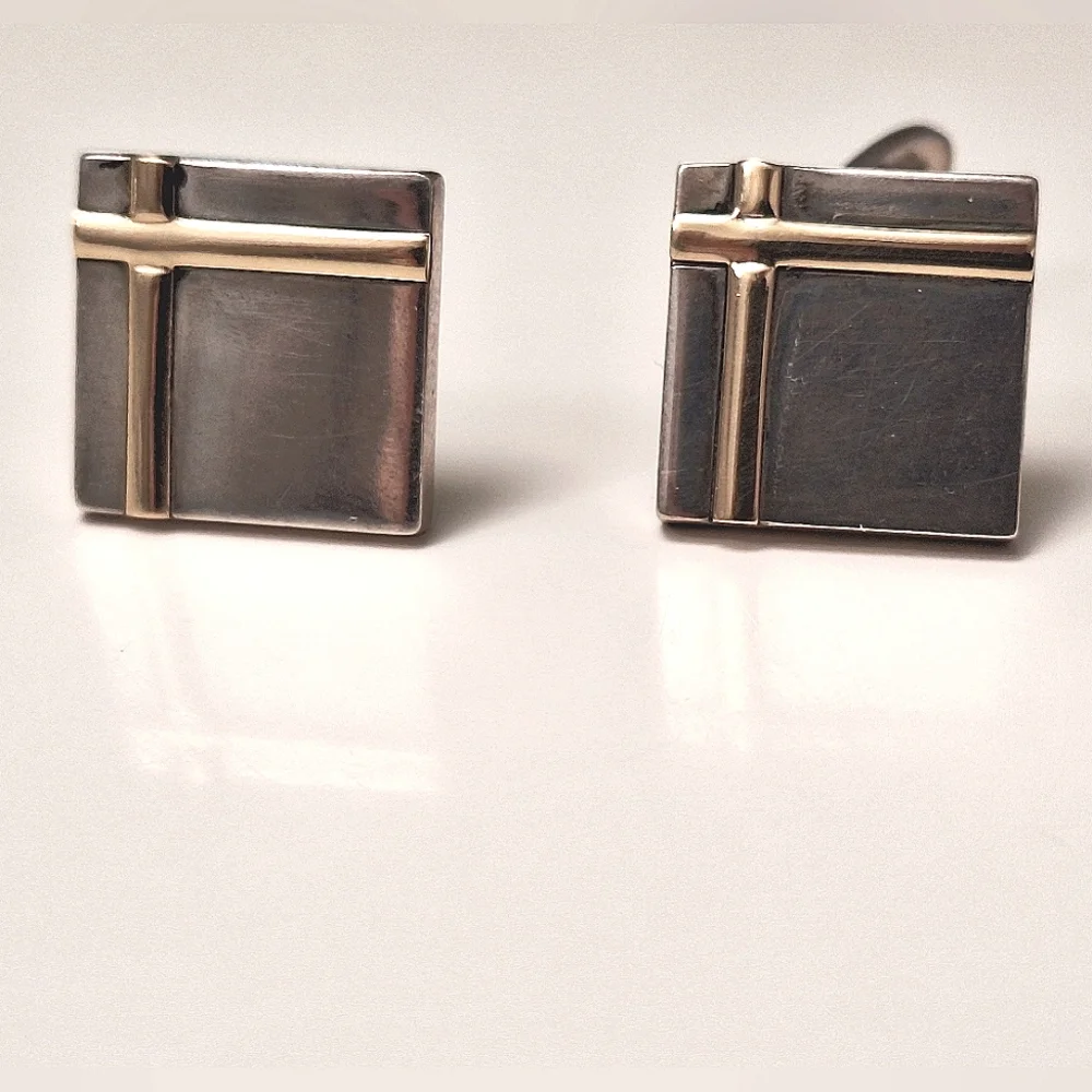 PETER BRAMS DESIGN | Sterling Silver & Gold Cuff Links